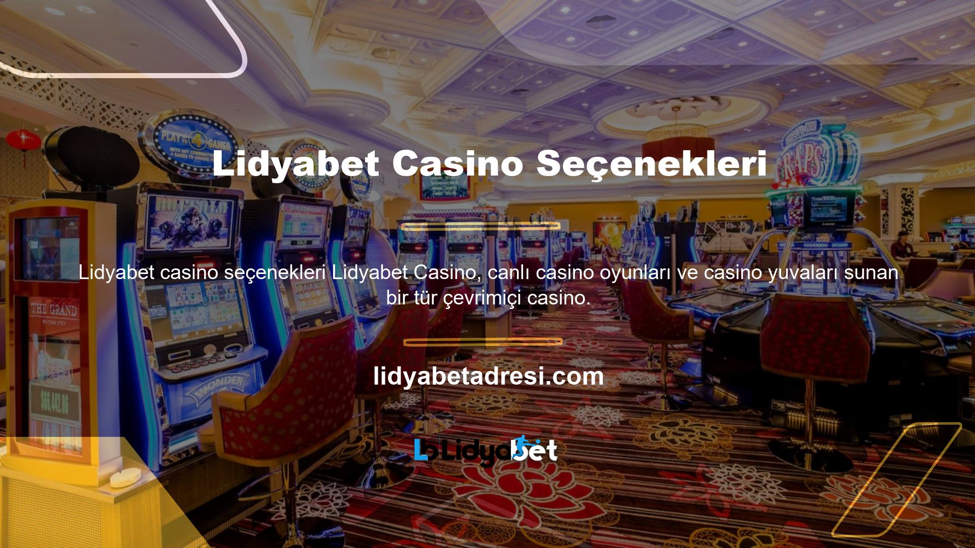 Live Casino'nun 4 canlı casino oyunu var